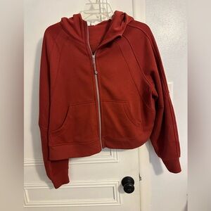 Scuba Oversized Full-Zip Hoodie in Terra Orange